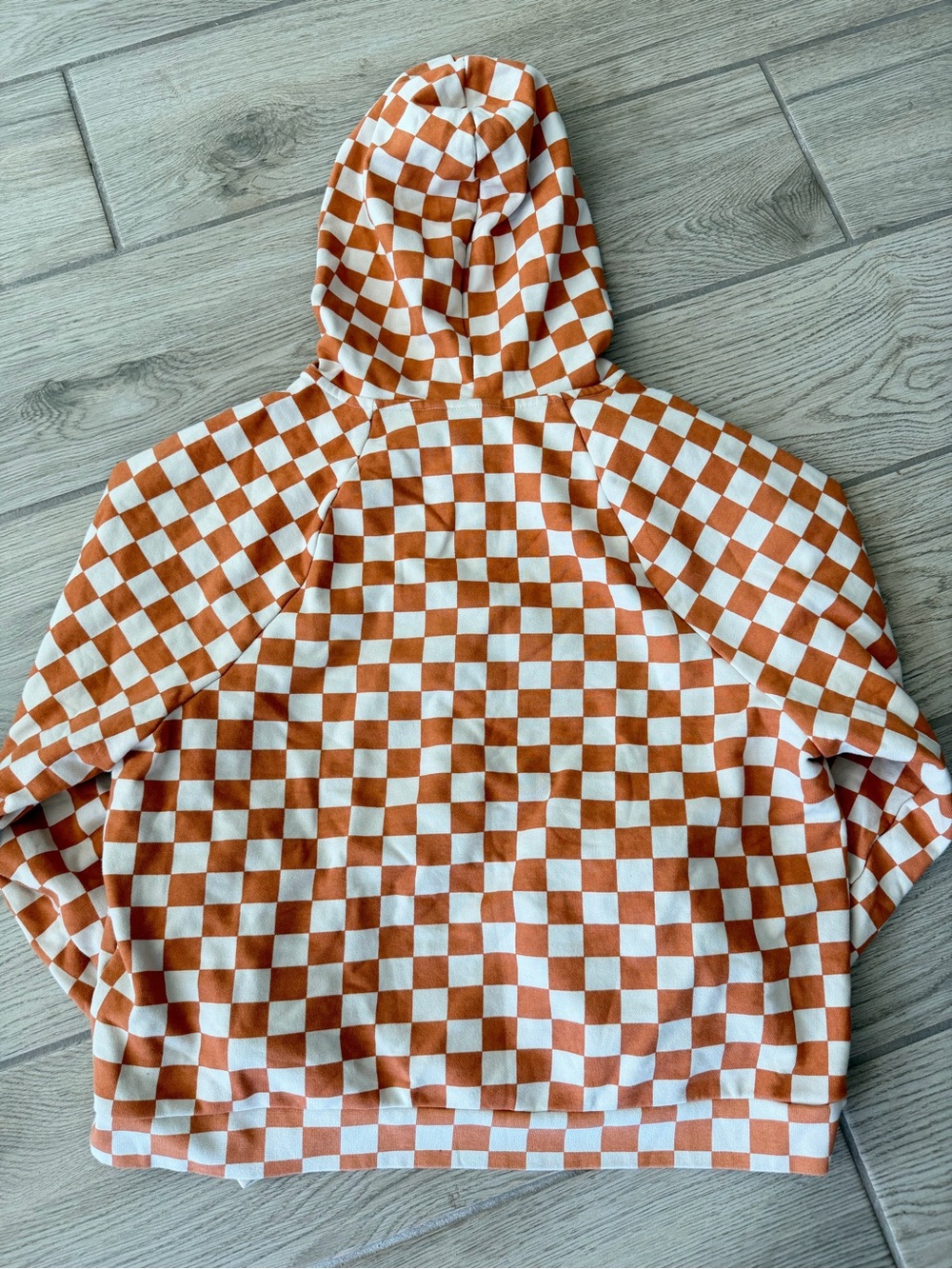Vans Orange and White Checkered Zip Hoodie - Picture 2 of 5